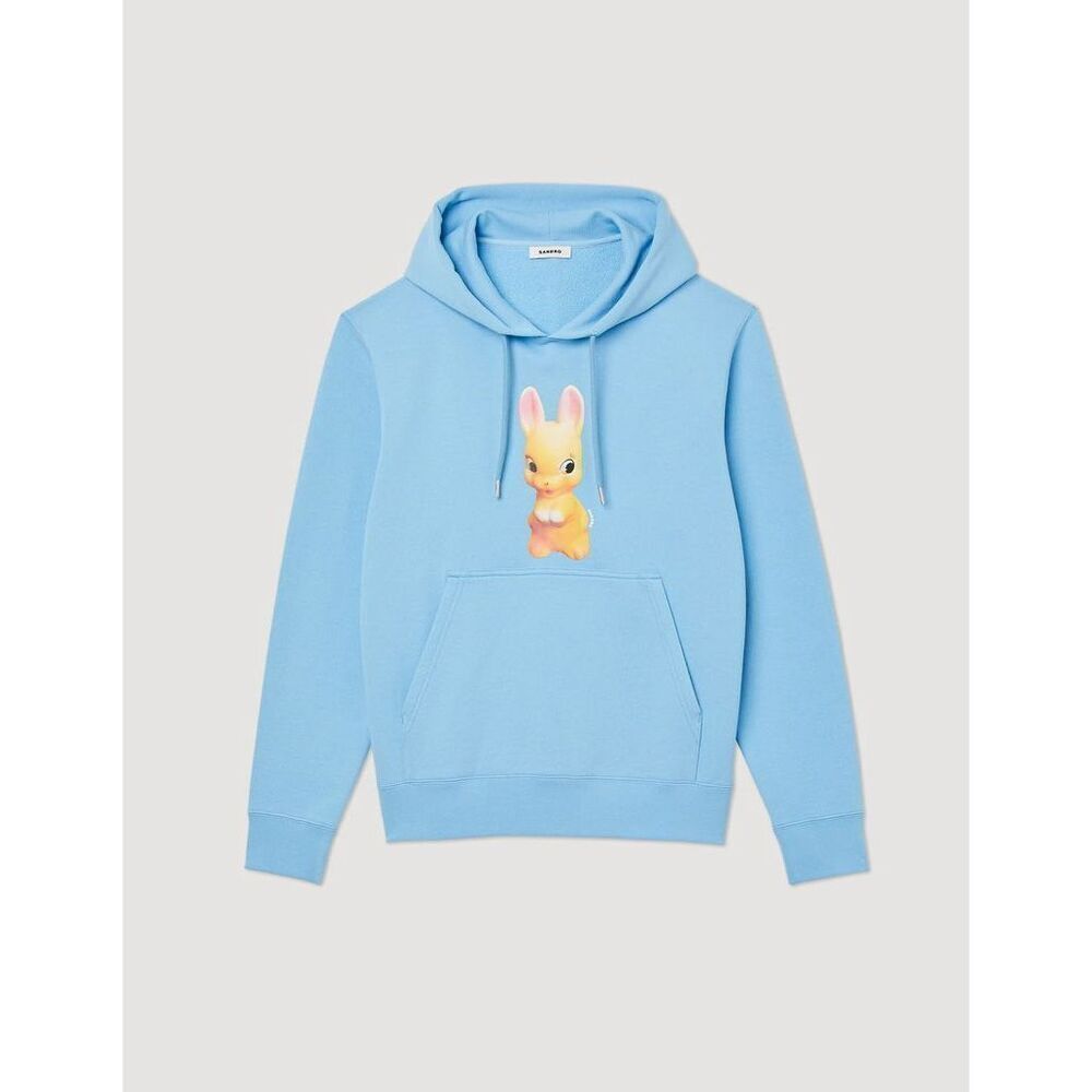 Sandro Rabbit Bunny Print Hoodie NEW NWT